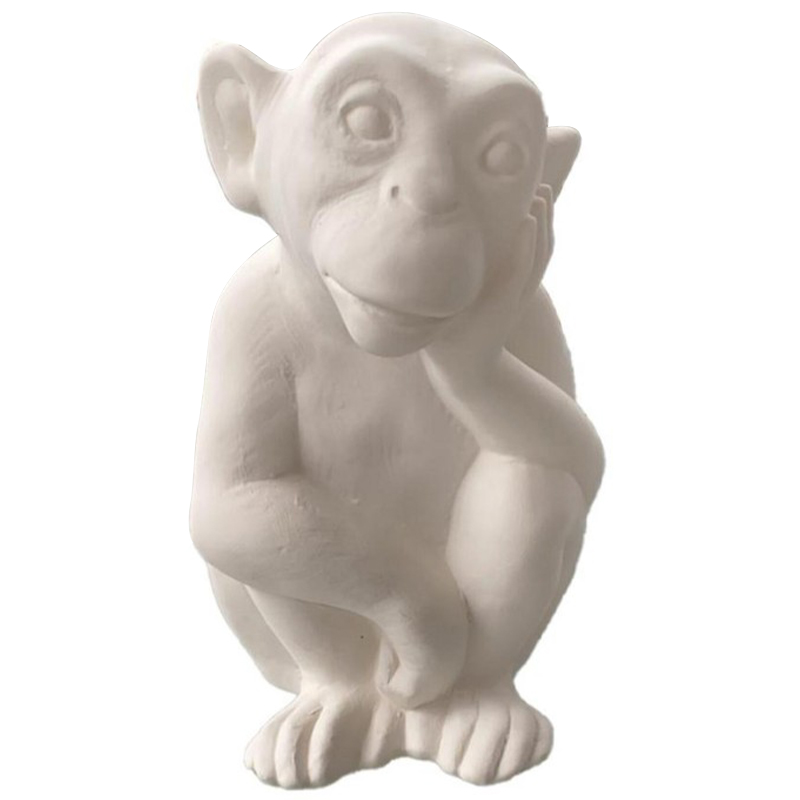 Статуэтка Abhika Monkey Bisc. Statuette Белый Статуэтка Abhika Monkey Bisc. Statuette Белый в Липецке | Loft Concept