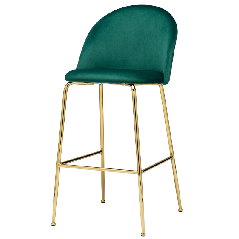Барный стул Vendramin Bar Stool green Зеленый Глянцевое золото Барный стул Vendramin Bar Stool green Зеленый Глянцевое золото в Липецке | Loft Concept