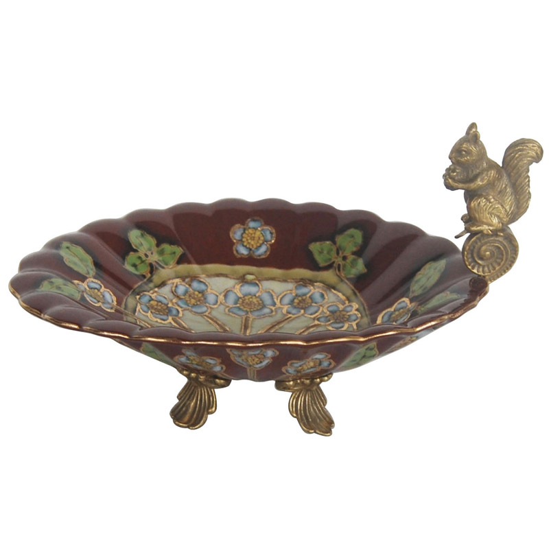 Блюдо Burgundy dish Бронза Бургундский красный Блюдо Burgundy dish Бронза Бургундский красный в Липецке | Loft Concept
