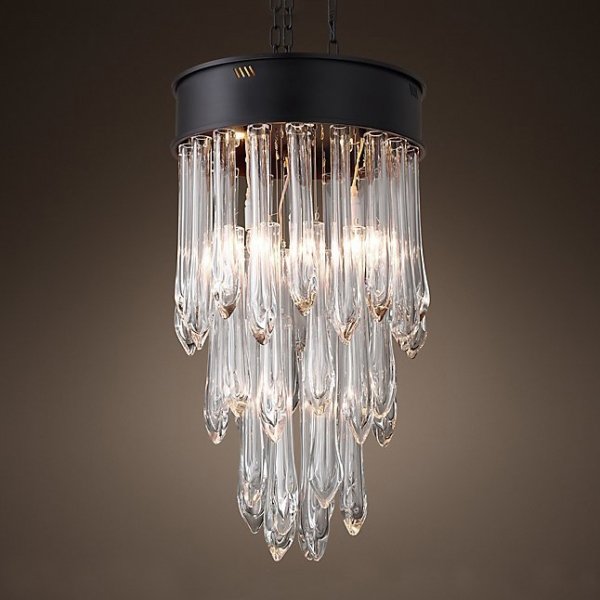 Люстра RH TEAR DROP GLASS 50 Черный Люстра RH TEAR DROP GLASS 50 Черный в Липецке | Loft Concept