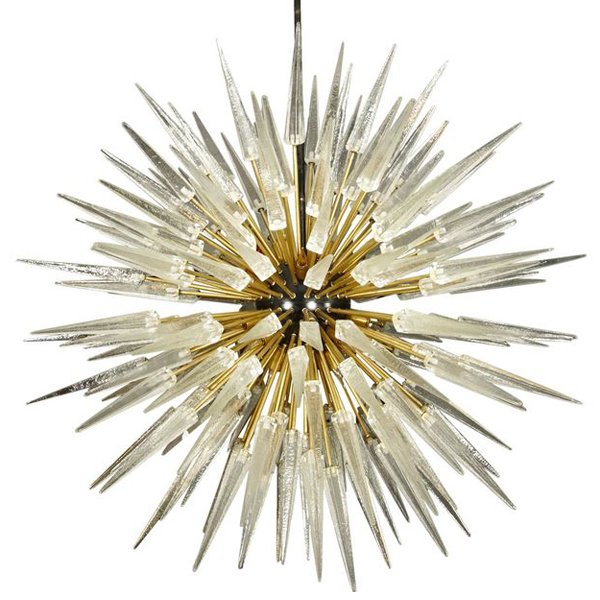 Murano Spike Sputnik Rock Chandelier Золотой Черный Прозрачное Стекло Murano Spike Sputnik Rock Chandelier Золотой Черный Прозрачное Стекло в Липецке | Loft Concept