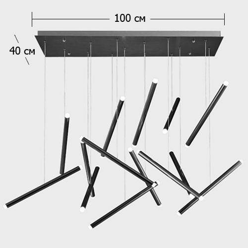 Люстра Dutti D0068 LED Chandelier Modern 14 black Люстра Dutti D0068 LED Chandelier Modern 14 black в Липецке
