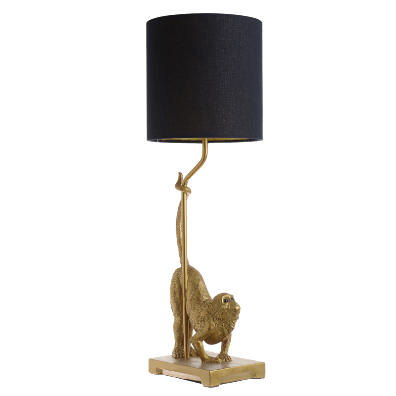 Настольная лампа Curious Monkey Table lamp Золотой Черный Настольная лампа Curious Monkey Table lamp Золотой Черный в Липецке | Loft Concept