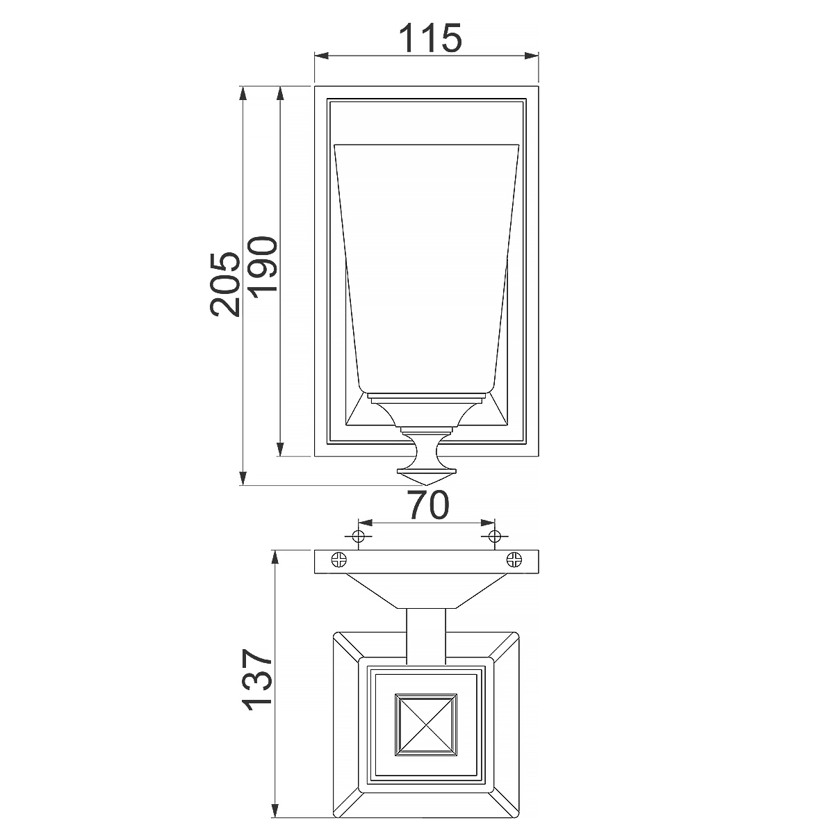Бра с белым матовым плафоном на прямоугольном основании цвета хром Hinkley в Липецке