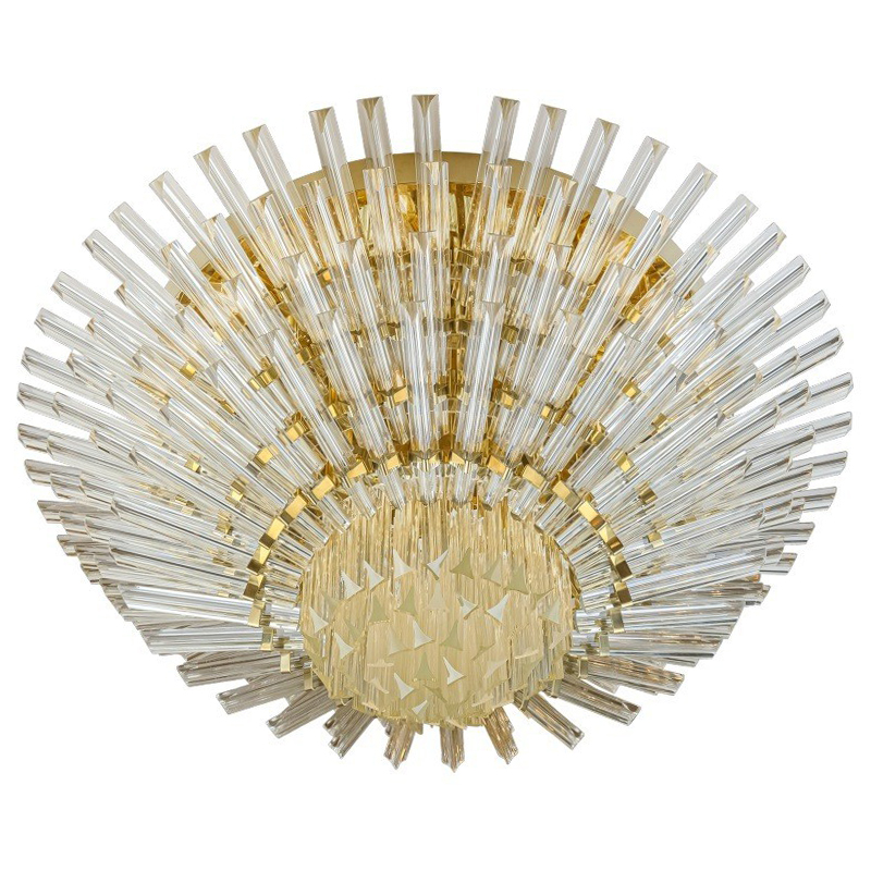 Потолочный светильник Kaila Light Sun Chandelier 100 Золотой Прозрачное Стекло Потолочный светильник Kaila Light Sun Chandelier 100 Золотой Прозрачное Стекло в Липецке | Loft Concept