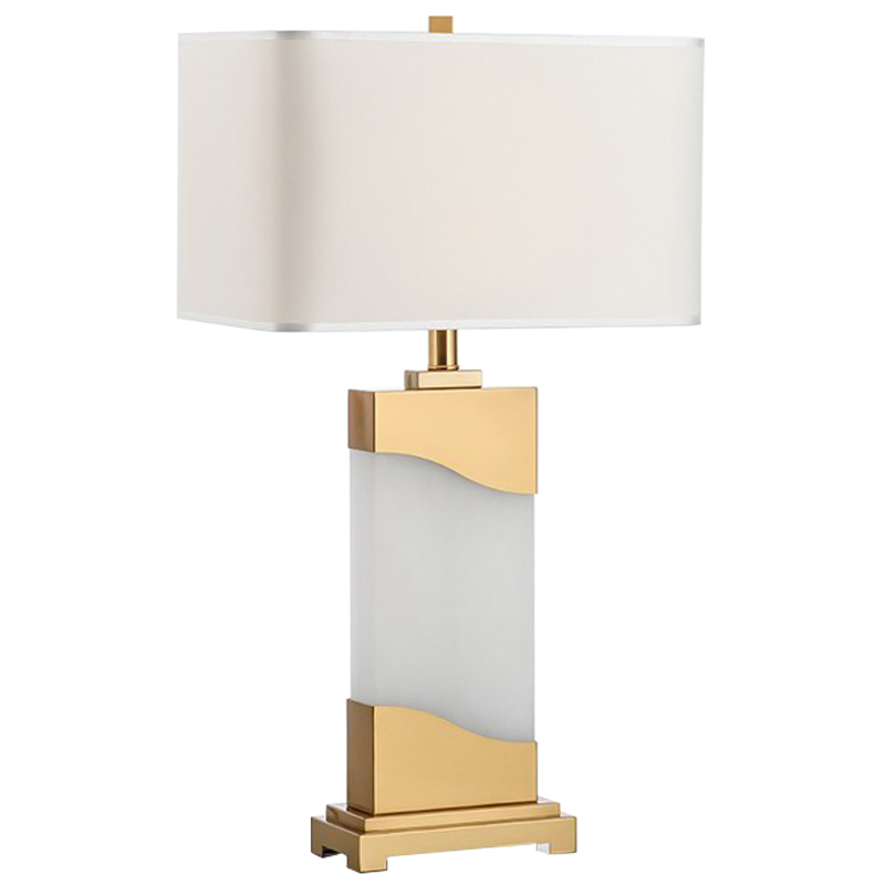 Настольная лампа Savatier Table Lamp Белый Латунь Настольная лампа Savatier Table Lamp Белый Латунь в Липецке | Loft Concept