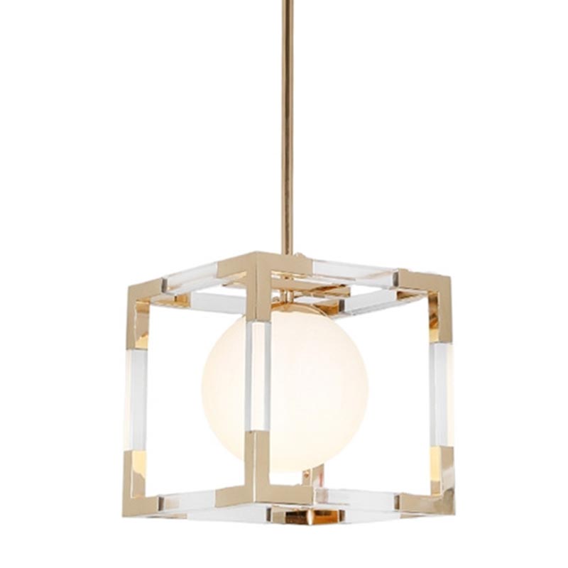 Подвесной светильник Dunvel Hanging lamp Белый Золотой Подвесной светильник Dunvel Hanging lamp Белый Золотой в Липецке | Loft Concept