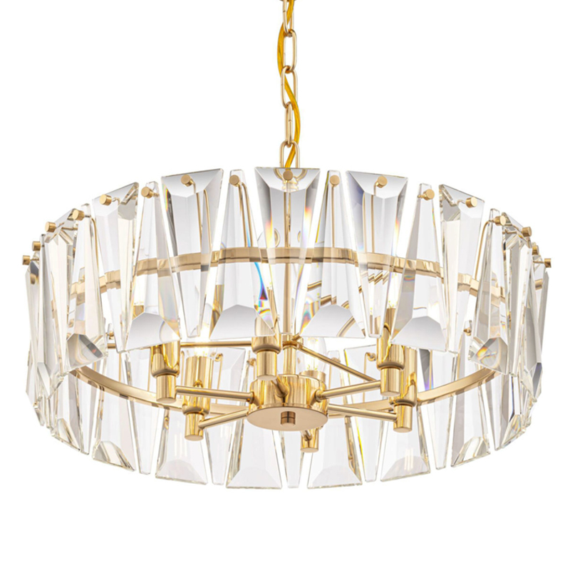 Люстра Ruby Crystal Chandelier Gold 53 Глянцевое золото Прозрачное Стекло Люстра Ruby Crystal Chandelier Gold 53 Глянцевое золото Прозрачное Стекло в Липецке | Loft Concept