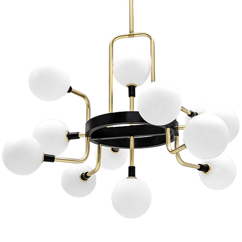 Люстра TECH Lighting Viaggio Chandelier 12 Черный Белый Глянцевое золото Люстра TECH Lighting Viaggio Chandelier 12 Черный Белый Глянцевое золото в Липецке | Loft Concept