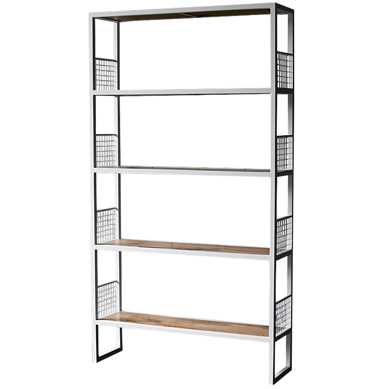 Стеллаж Richie Industrial Metal Rust White Rack Древесина Белый Стеллаж Richie Industrial Metal Rust White Rack Древесина Белый в Липецке | Loft Concept