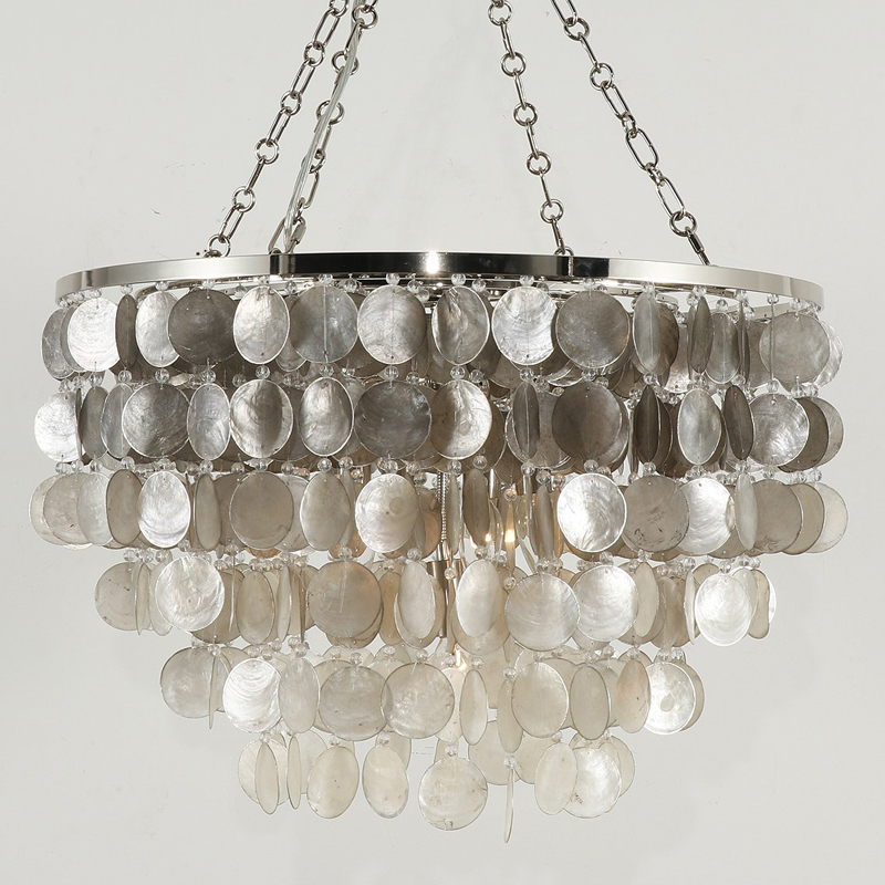 Люстра из ракушек SHELL Chandelier grey 61 Перламутровый Серый Люстра из ракушек SHELL Chandelier grey 61 Перламутровый Серый в Липецке | Loft Concept