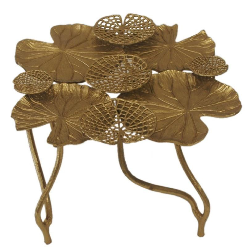 Кофейный стол Water Lily Leaves Table Золотой Кофейный стол Water Lily Leaves Table Золотой в Липецке | Loft Concept