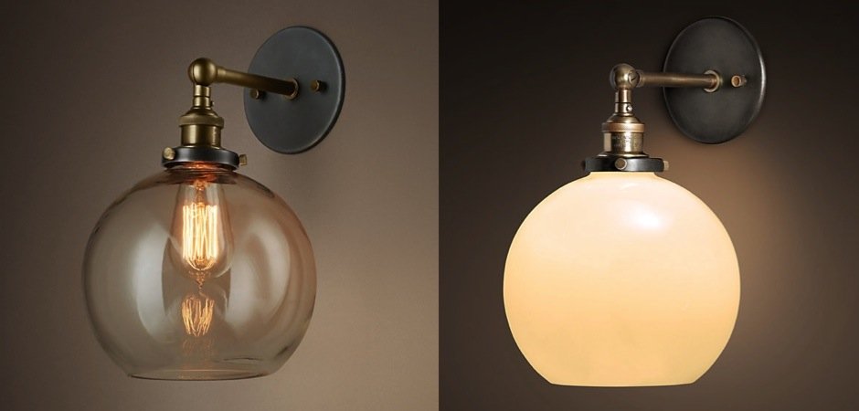 Бра Loft Clear Glass Sphere Cloche Бра Loft Clear Glass Sphere Cloche - Loft-Concept в Липецке