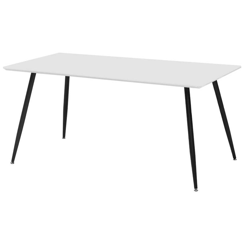 Обеденный стол с белой прямоугольной столешницей Rosio Dinner Table Белый Черный Обеденный стол с белой прямоугольной столешницей Rosio Dinner Table Белый Черный в Липецке | Loft Concept