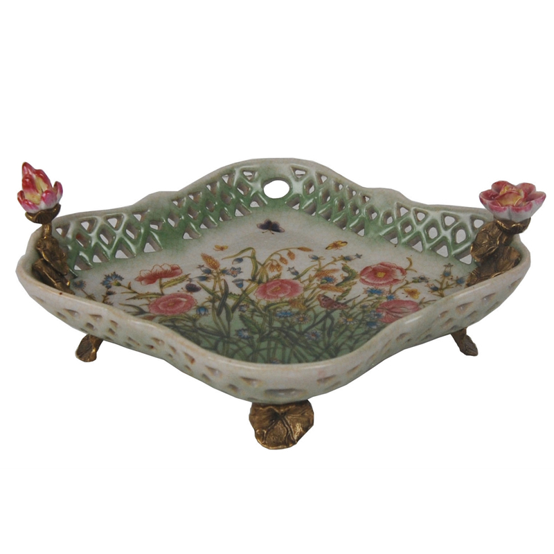 Блюдо Flower Meadow Dish Мульти Бронза Блюдо Flower Meadow Dish Мульти Бронза в Липецке | Loft Concept