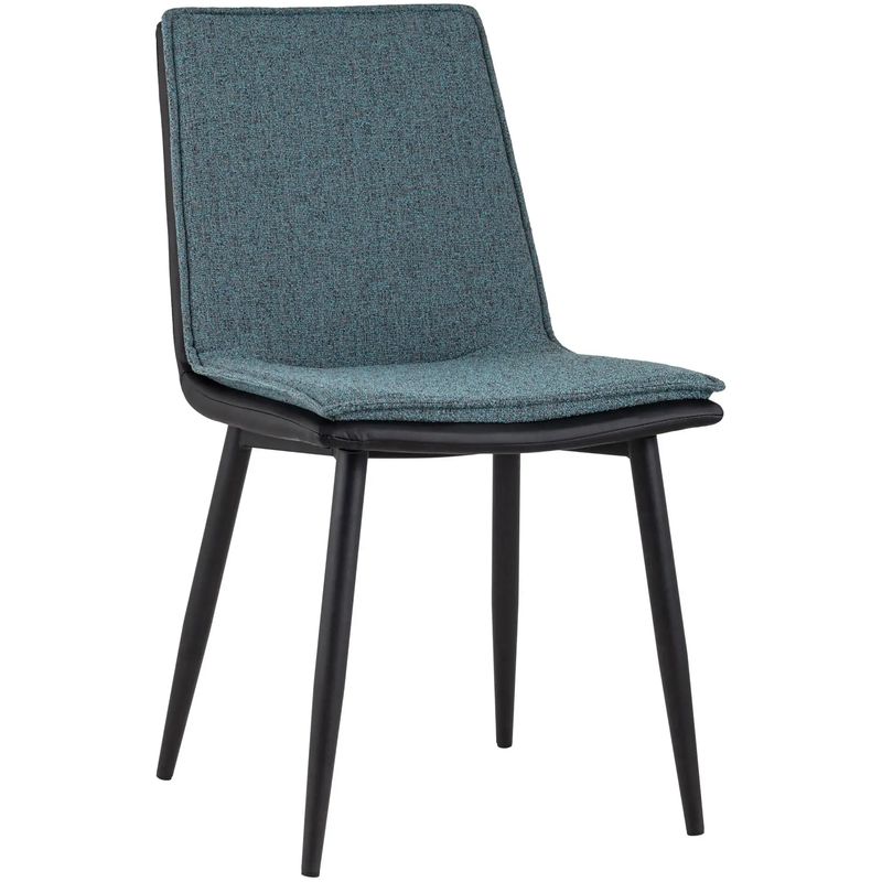 Стул Melissa Chair Серо-Синий Рогожка Серо-голубой Черный Стул Melissa Chair Серо-Синий Рогожка Серо-голубой Черный в Липецке | Loft Concept