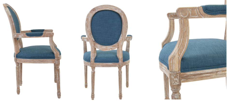 Стул French chairs Provence Blue ArmChair Стул French chairs Provence Blue ArmChair - Loft-Concept в Липецке