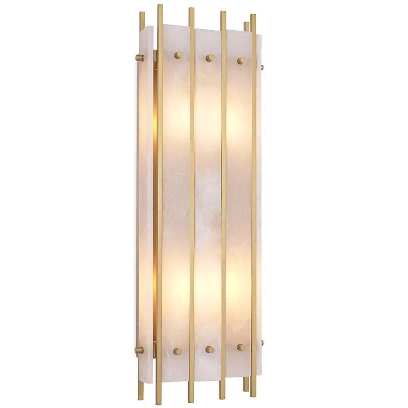 Бра Eichholtz Wall Lamp Sparks L Alabaster Латунь Бежевый Белый Мрамор Bianco Бра Eichholtz Wall Lamp Sparks L Alabaster Латунь Бежевый Белый Мрамор Bianco в Липецке | Loft Concept
