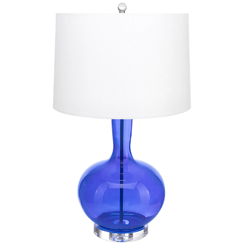 Настольная лампа Everly Lamp Белый Синий Прозрачный Настольная лампа Everly Lamp Белый Синий Прозрачный в Липецке | Loft Concept