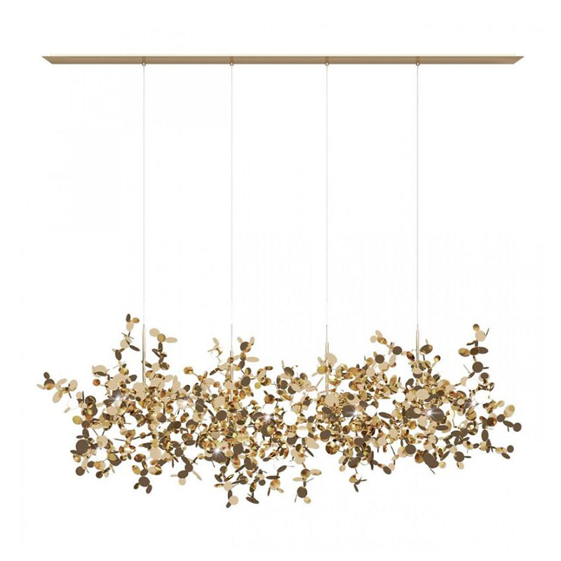 Люстра Terzani Argent Suspension Linear Gold длина 120 см Золотой Люстра Terzani Argent Suspension Linear Gold длина 120 см Золотой в Липецке | Loft Concept