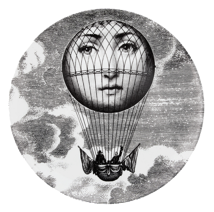 Декоративная тарелка Fornasetti 093 Черный Декоративная тарелка Fornasetti 093 Черный в Липецке | Loft Concept