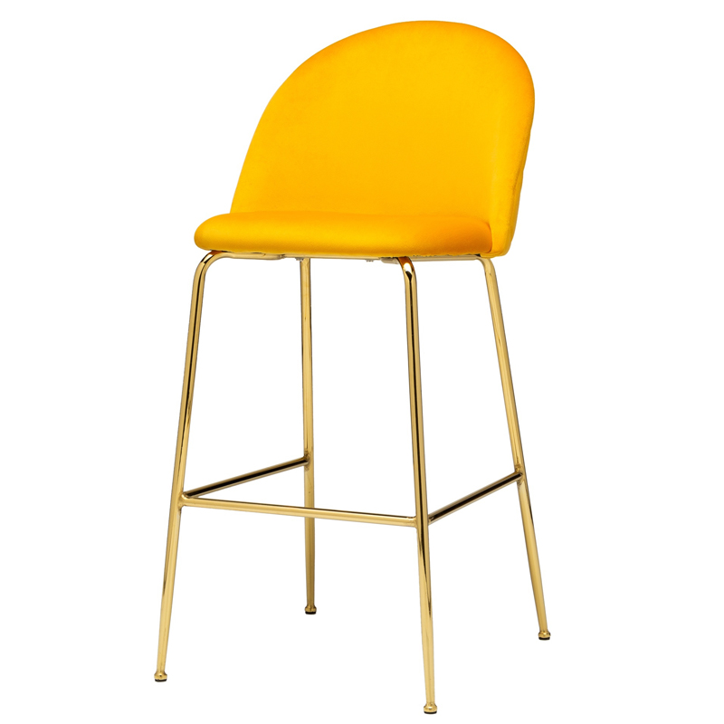 Барный стул Vendramin Bar Stool yellow Желтый Глянцевое золото Барный стул Vendramin Bar Stool yellow Желтый Глянцевое золото в Липецке | Loft Concept