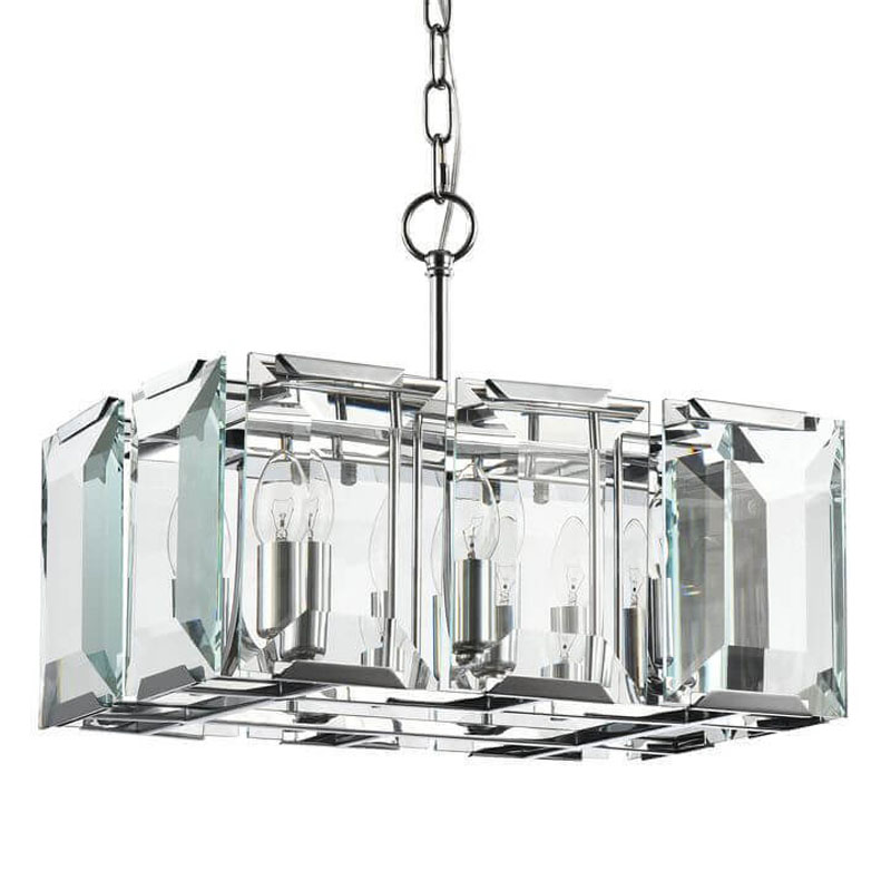 Люстра Harlow Crystal Square Chandelier chrome 6 Хром Люстра Harlow Crystal Square Chandelier chrome 6 Хром в Липецке | Loft Concept