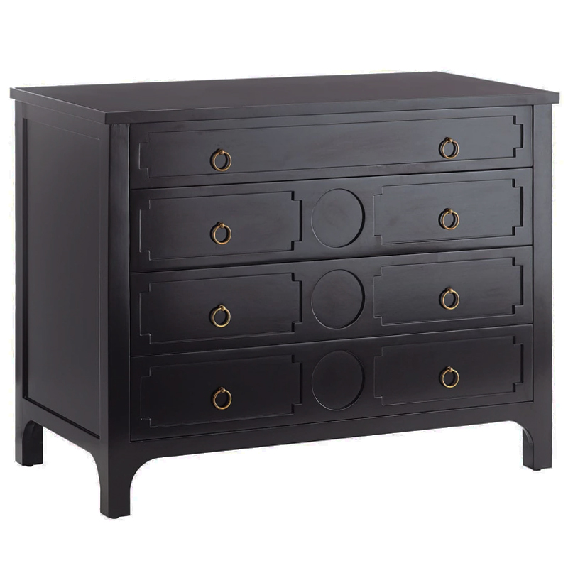 Комод с 4-мя ящиками Lawrence chest of drawers Black Черный Черный Комод с 4-мя ящиками Lawrence chest of drawers Black Черный Черный в Липецке | Loft Concept
