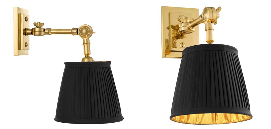 Бра Wall Lamp Wentworth Single Gold+Black Бра Wall Lamp Wentworth Single Gold+Black - Loft-Concept в Липецке