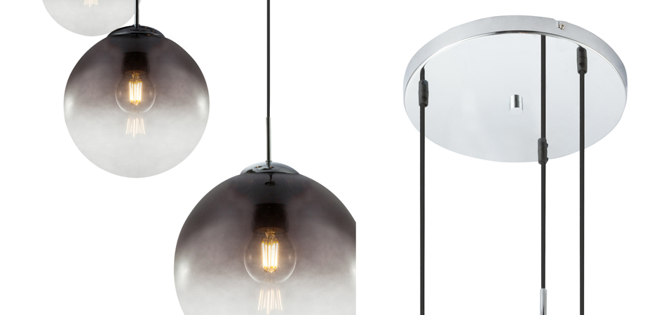 Люстра Ball Sunrise Pendant lamp smok 3 плафона Люстра Ball Sunrise Pendant lamp smok 3 плафона - Loft-Concept в Липецке