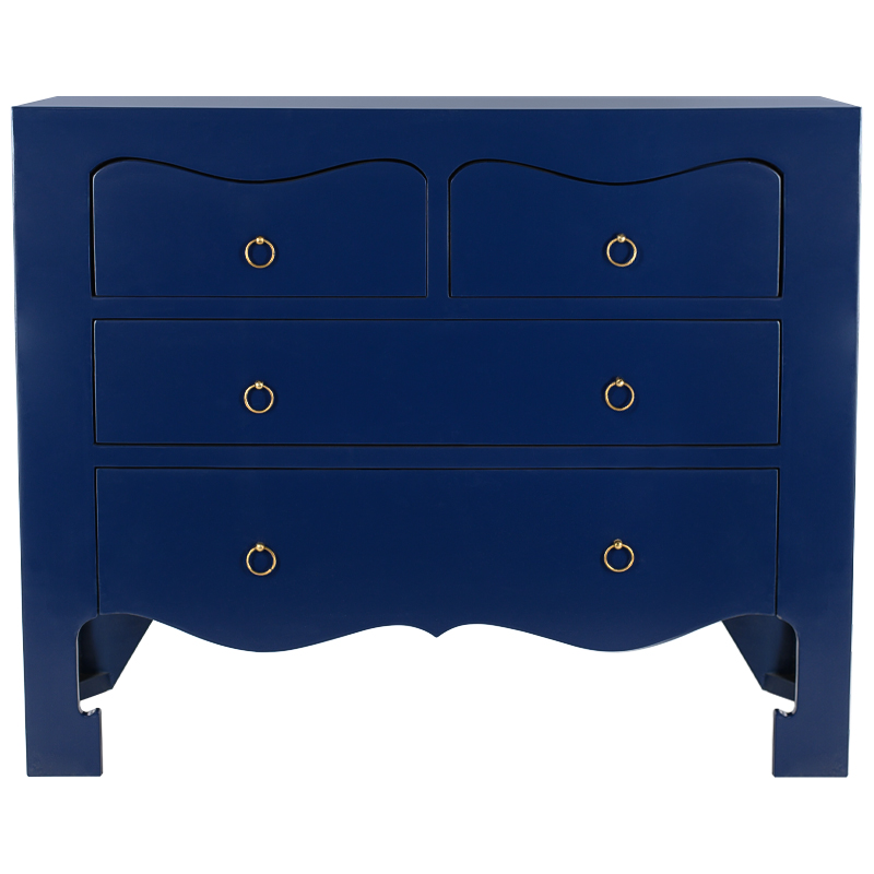 Комод темно-синий L.XV CHEST OF DRAWERS deep blue Темно-синий Золотой Комод темно-синий L.XV CHEST OF DRAWERS deep blue Темно-синий Золотой в Липецке | Loft Concept