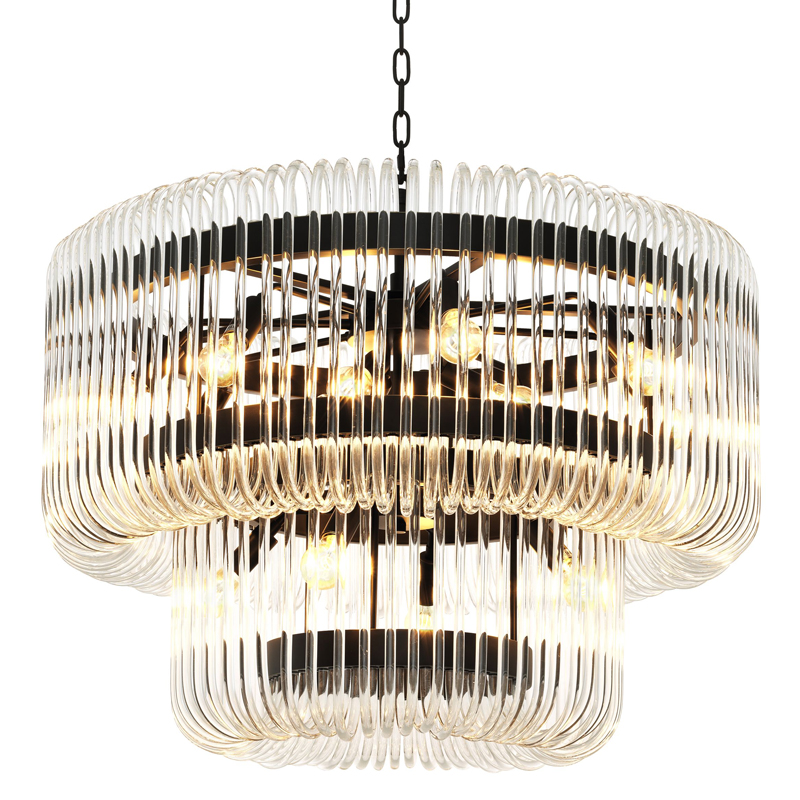 Люстра Eichholtz Chandelier Sutton House Темная бронза Прозрачный Люстра Eichholtz Chandelier Sutton House Темная бронза Прозрачный в Липецке | Loft Concept