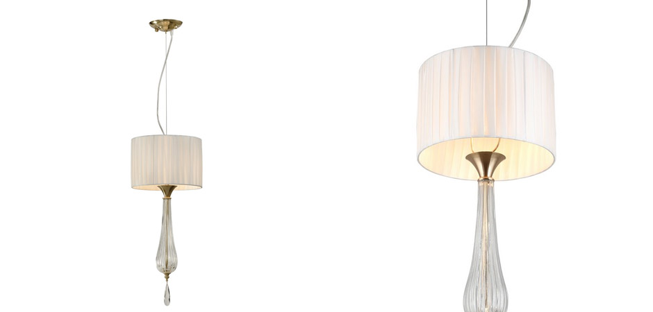 Подвесной светильник Fluff Brass с Абажуром Подвесной светильник Fluff Brass с Абажуром - Loft-Concept в Липецке