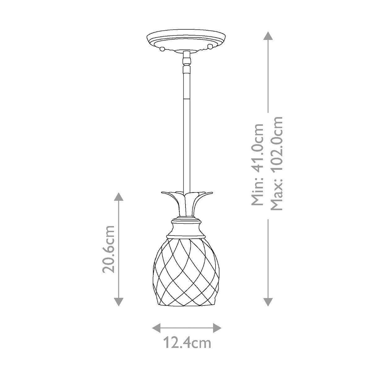 Подвесной светильник цвета латунь с прозрачнымплафоном в форме ананаса Hinkley в Липецке