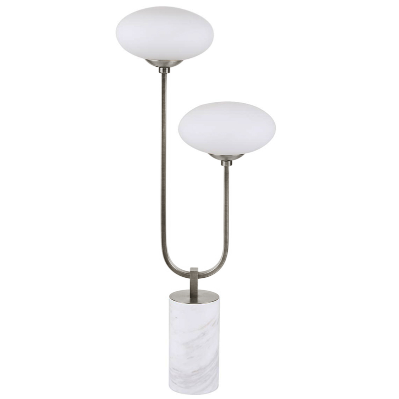 Oval Balls Mushrooms Table Lamp Silver Серебряный Прозрачный белый Oval Balls Mushrooms Table Lamp Silver Серебряный Прозрачный белый в Липецке | Loft Concept