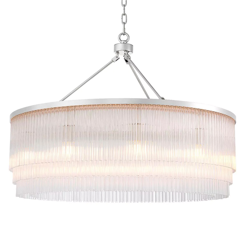 Люстра Eichholtz Chandelier Hector L Nickel Прозрачное Стекло Никель Люстра Eichholtz Chandelier Hector L Nickel Прозрачное Стекло Никель в Липецке | Loft Concept