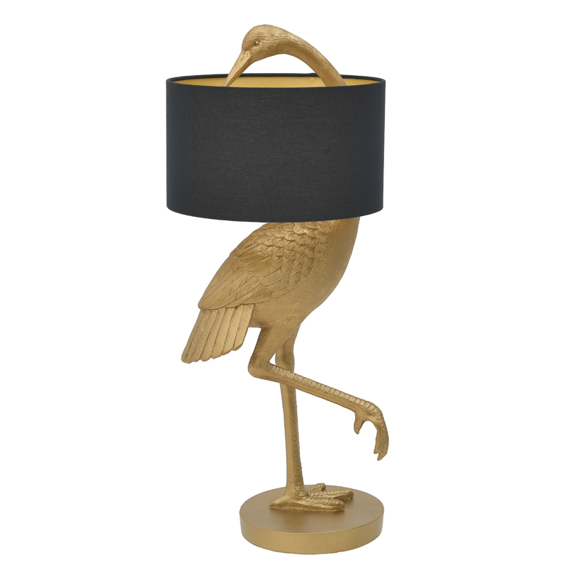 Настольная лампа Golden Stork Table lamp Золотой Черный Настольная лампа Golden Stork Table lamp Золотой Черный в Липецке | Loft Concept