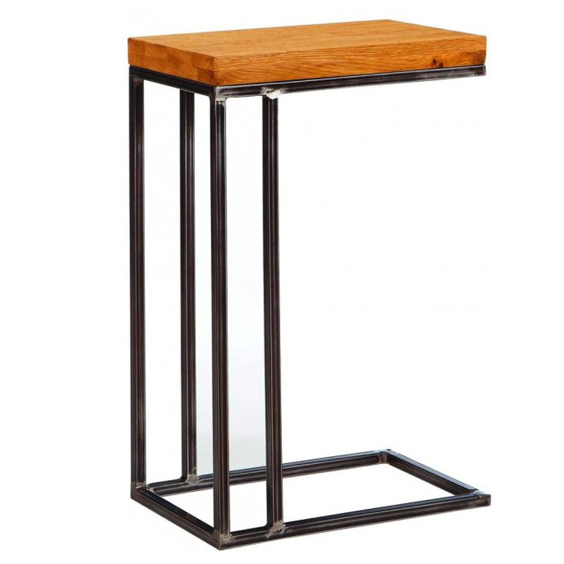 Приставной стол Industrial Oak Sybil Side Table Черный Приставной стол Industrial Oak Sybil Side Table Черный в Липецке | Loft Concept