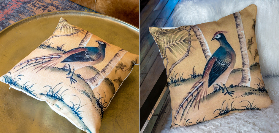 Декоративная подушка Beige and Green Chinoiserie 6 Декоративная подушка Beige and Green Chinoiserie 6 - Loft-Concept в Липецке