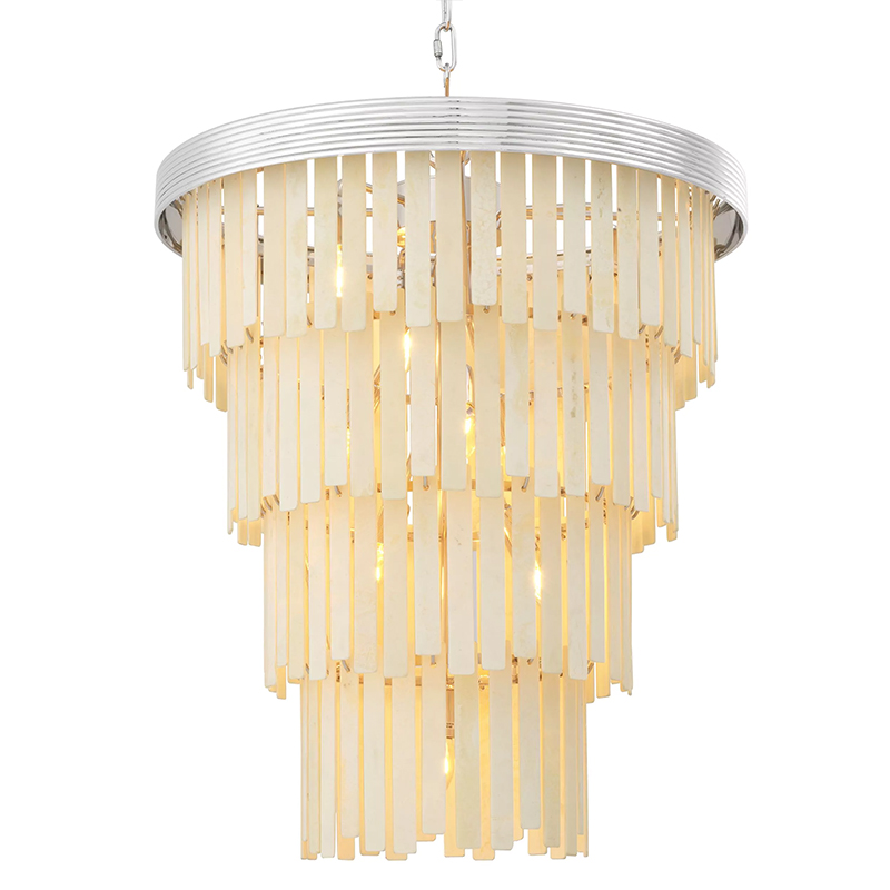 Люстра Eichholtz Chandelier Arizona L Nickel Никель ivory ( слоновая кость ) Люстра Eichholtz Chandelier Arizona L Nickel Никель ivory ( слоновая кость ) в Липецке | Loft Concept