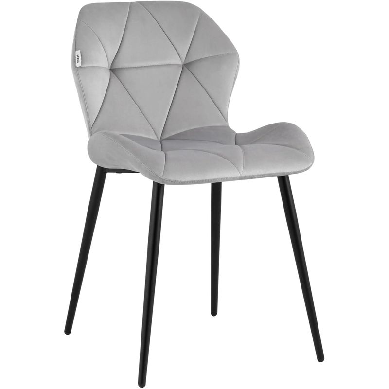 Стул Jeroen Chair II Серый Велюр Серый Черный Стул Jeroen Chair II Серый Велюр Серый Черный в Липецке | Loft Concept
