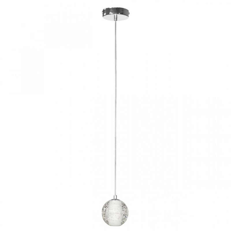 Светодиодный Подвесной Светильник Bocci 1 шарик Led Crystal Glass Серебряный Прозрачное Стекло Светодиодный Подвесной Светильник Bocci 1 шарик Led Crystal Glass Серебряный Прозрачное Стекло в Липецке | Loft Concept