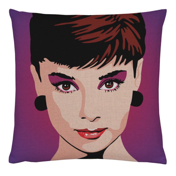 Декоративная подушка Audrey Hepburn #2 Пурпурный Декоративная подушка Audrey Hepburn #2 Пурпурный в Липецке | Loft Concept