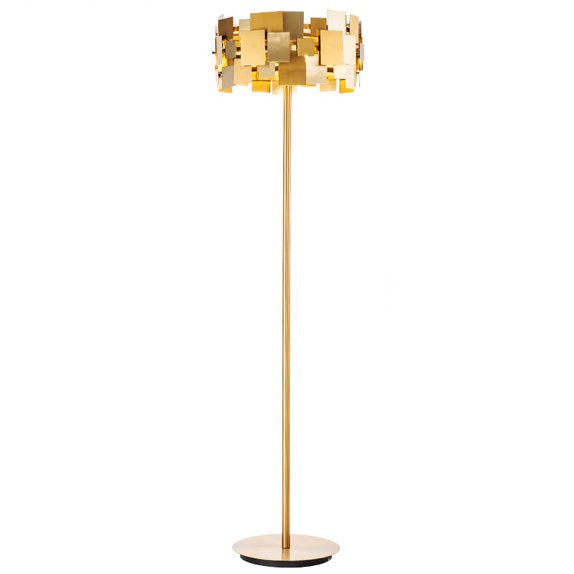 Торшер Gold Plate Floor Lamp Торшер Gold Plate Floor Lamp в Липецке | Loft Concept