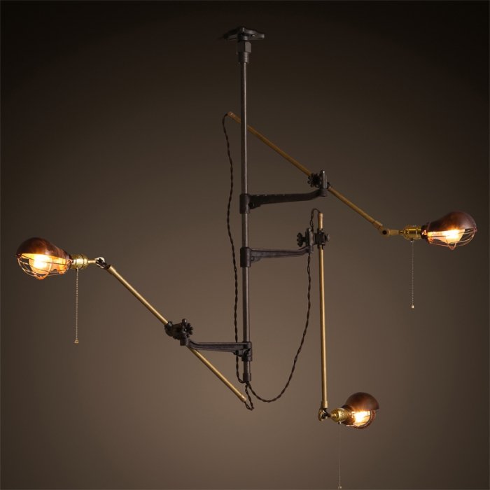 Потолочный светильник Steampunk Extension Pole Латунь Черный Потолочный светильник Steampunk Extension Pole Латунь Черный в Липецке | Loft Concept