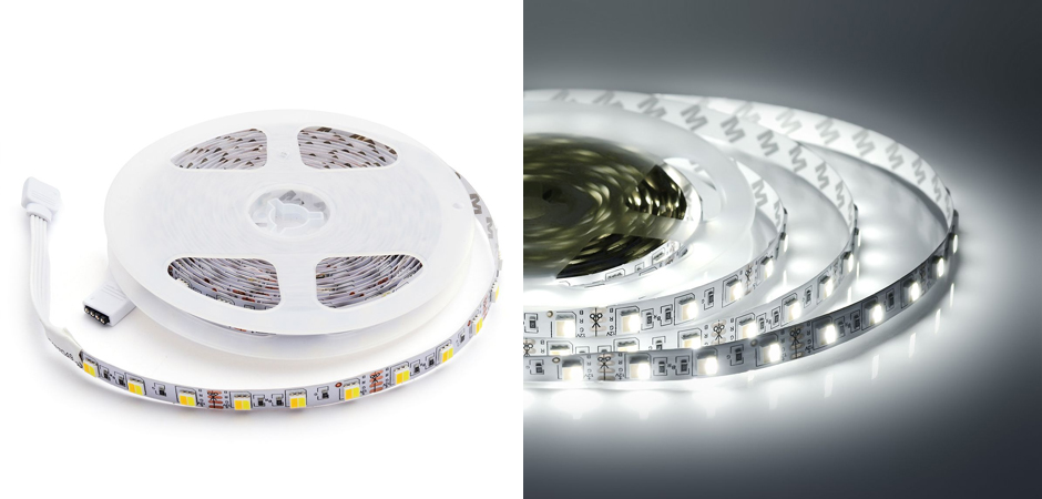Комплект светодиодной ленты 14,4W/m 60LED/m 5050SMD теплый белый/холодный белый 2,5M Комплект светодиодной ленты 14,4W/m 60LED/m 5050SMD теплый белый/холодный белый 2,5M - Loft-Concept в Липецке