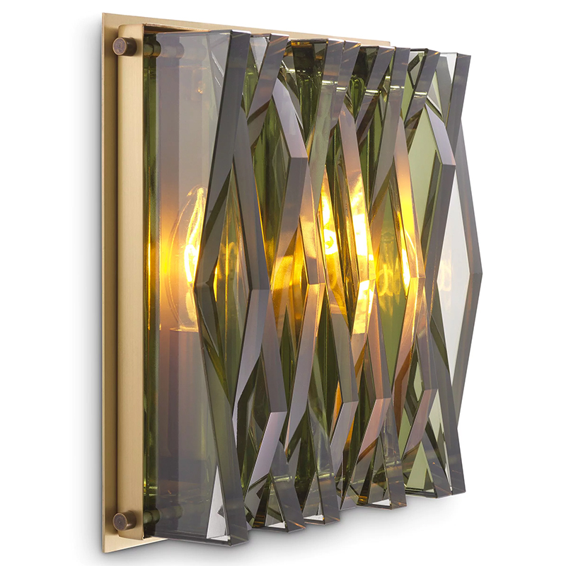 Бра Eichholtz Wall Lamp Nuvola S Green Латунь Зеленый смок Стекло Смок Бра Eichholtz Wall Lamp Nuvola S Green Латунь Зеленый смок Стекло Смок в Липецке | Loft Concept