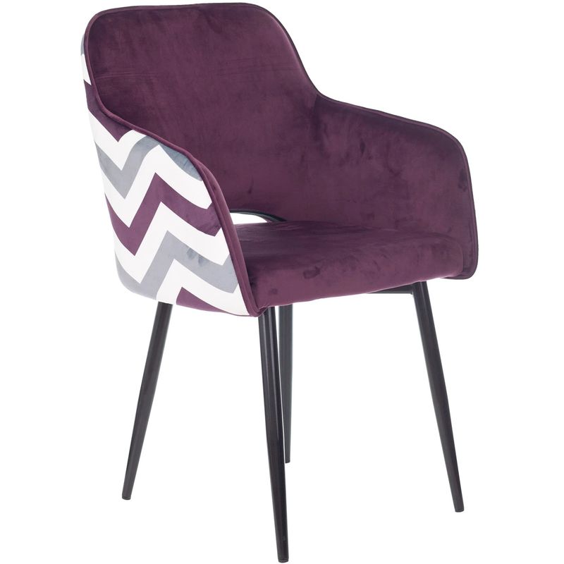 Стул SHARRON Chair Сливовый Зигзаг Сливовый Белый Черный Серый Стул SHARRON Chair Сливовый Зигзаг Сливовый Белый Черный Серый в Липецке | Loft Concept