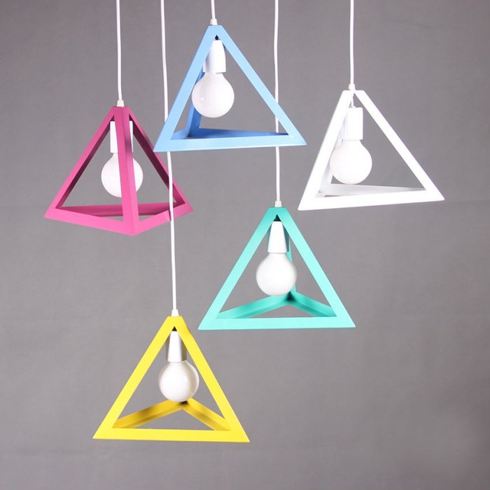 Подвесной светильник Tetrahedron Color Серый Бирюзовый Фиолетовый Салатовый Золотой Голубой Черный Желтый Белый Подвесной светильник Tetrahedron Color Серый Бирюзовый Фиолетовый Салатовый Золотой Голубой Черный Желтый Белый в Липецке | Loft Concept