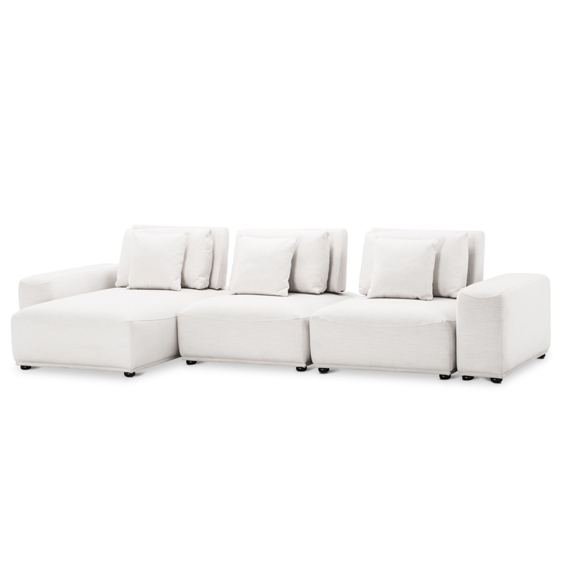 Диван Eichholtz Sofa Mondial Lounge white Белый Черный Диван Eichholtz Sofa Mondial Lounge white Белый Черный в Липецке | Loft Concept